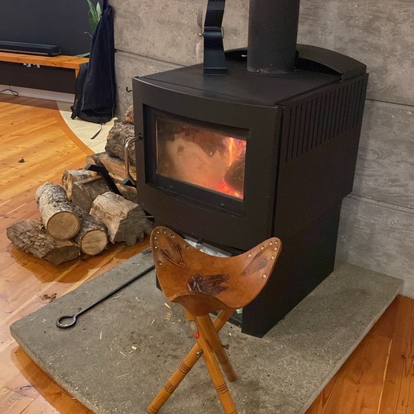 Artisan Other - Vintage “Horse” Genuine Leather Tri-pod (camp or polo) Stool